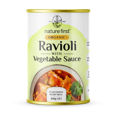 Plant Based Ravioli with Vegetable Sauce Organic Can