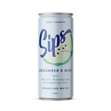 Sparkling Water Cucumber Mint with Native Australian Strawberry Gum